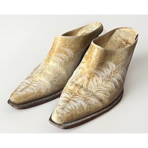 Charlie 1Horse Western Mules Light Brown Leather Handmade in Brazil Women's 7.5